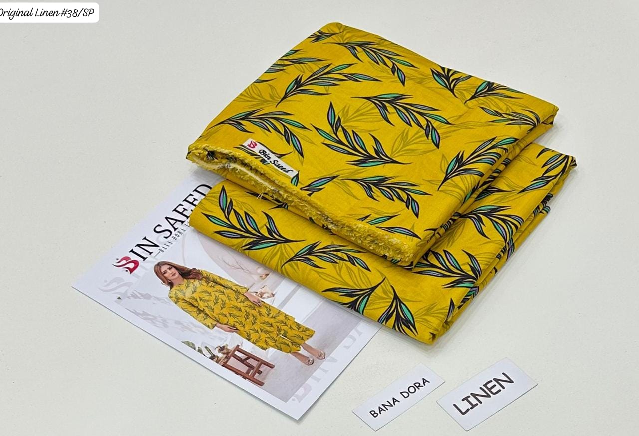 100% ORIGINAL LINEN BIN SAEED 💯💯💯 DIGITAL PRINT BANA DORA LINEN 2PC