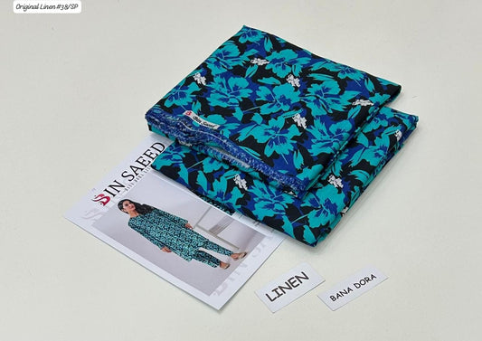 100% ORIGINAL LINEN BIN SAEED 💯💯💯 DIGITAL PRINT BANA DORA LINEN 2PC