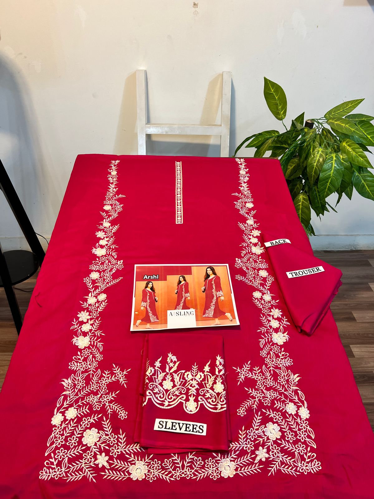 AISLING PREMIUM 2PC EMBROIDERED DHANAK UNSTITCHED SUIT