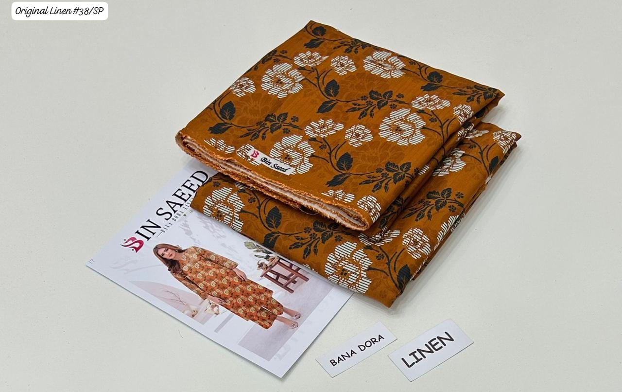 100% ORIGINAL LINEN BIN SAEED 💯💯💯 DIGITAL PRINT BANA DORA LINEN 2PC