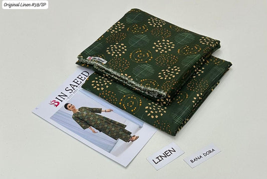 100% ORIGINAL LINEN BIN SAEED 💯💯💯 DIGITAL PRINT BANA DORA LINEN 2PC