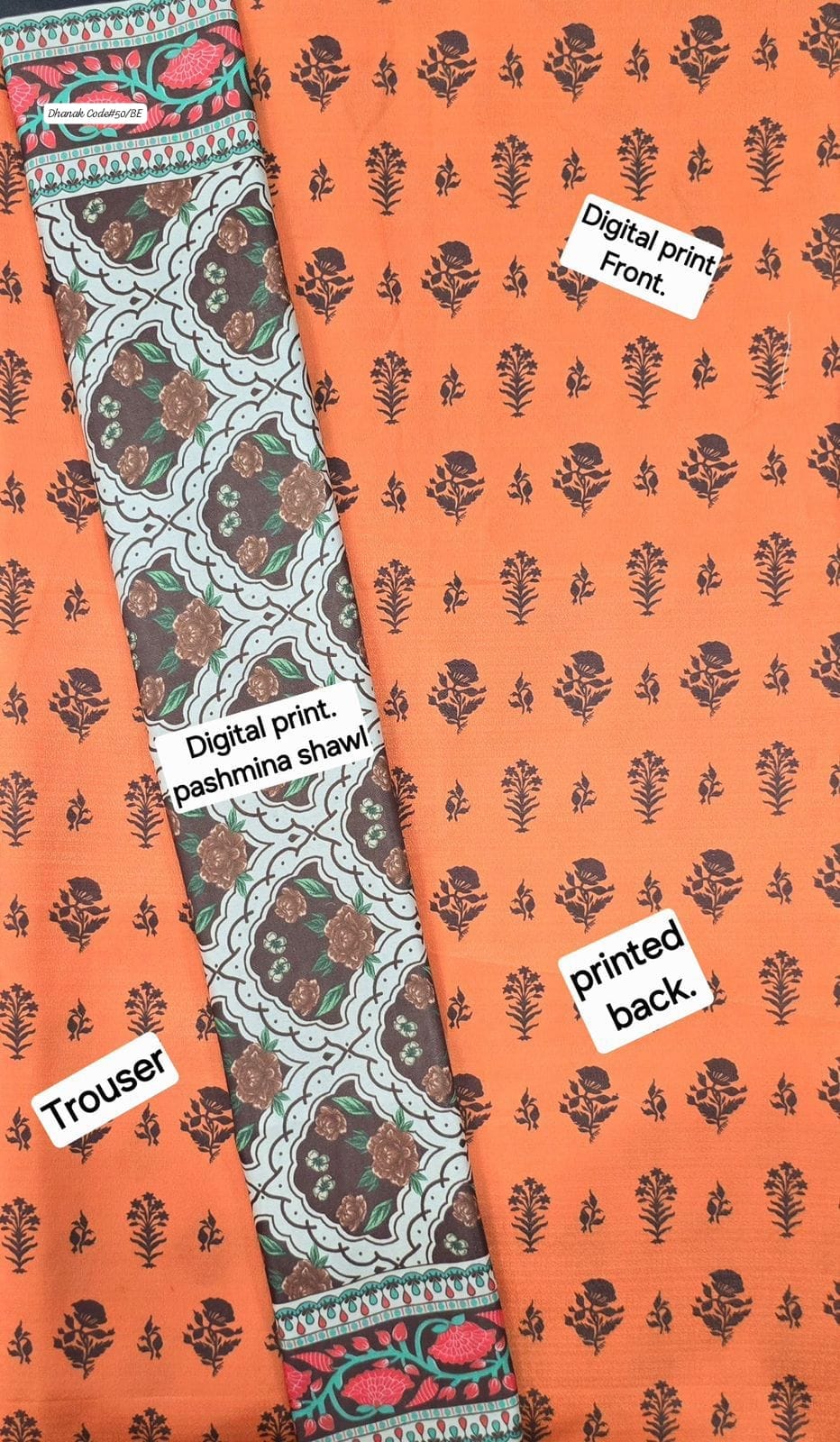 DHANAK | 3 PIECE DIGITAL PRINT UNSTITCHED WINTER SUIT