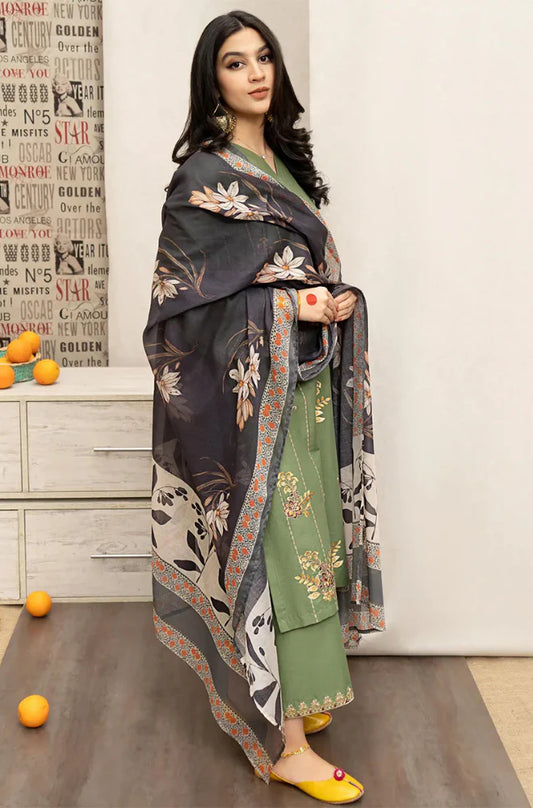 URGE | DHANAK 3 PIECE EMBROIDED UNSTITCHED WINTER SUIT