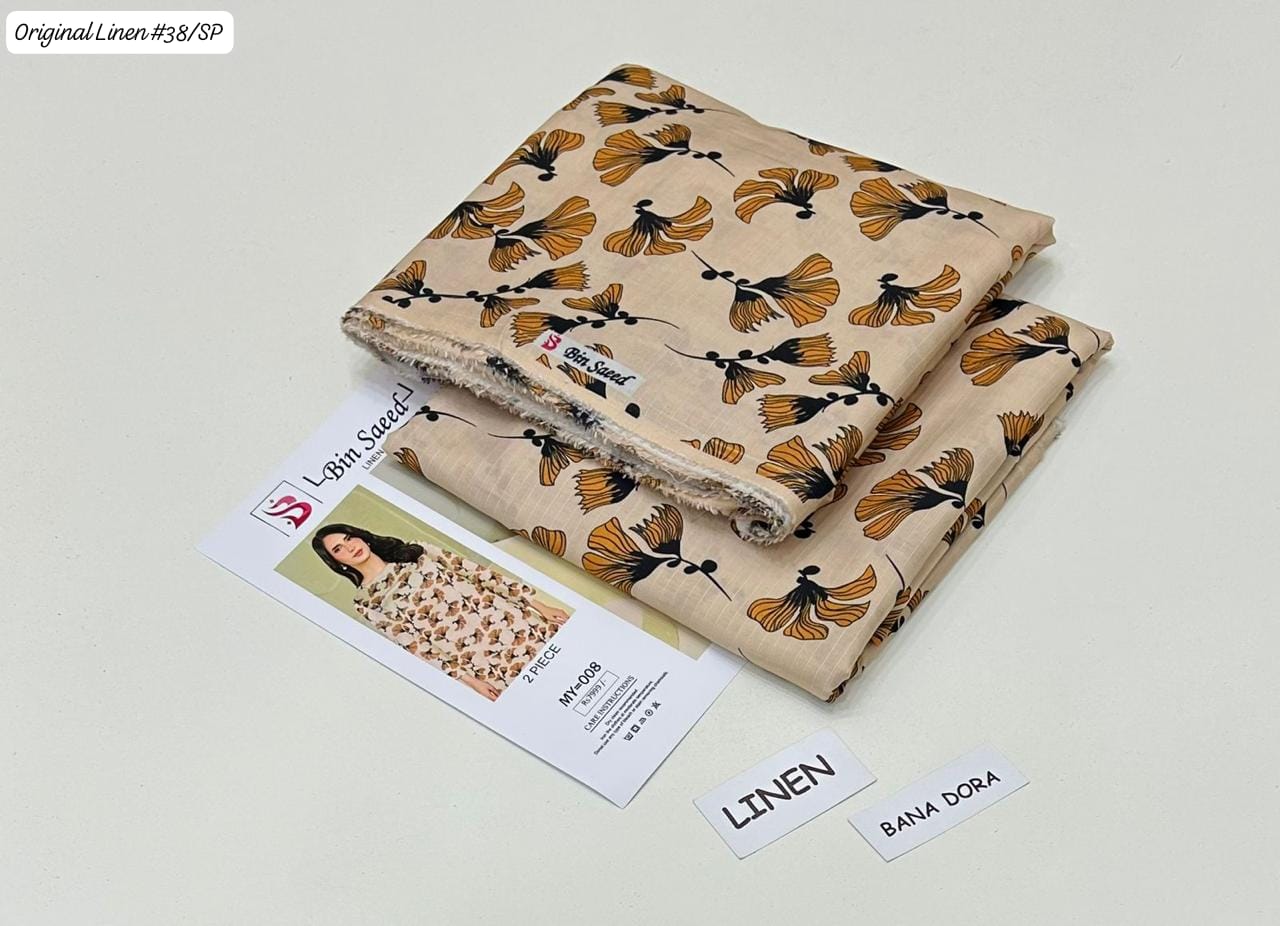 100% ORIGINAL LINEN BIN SAEED 💯💯💯 DIGITAL PRINT BANA DORA LINEN 2PC