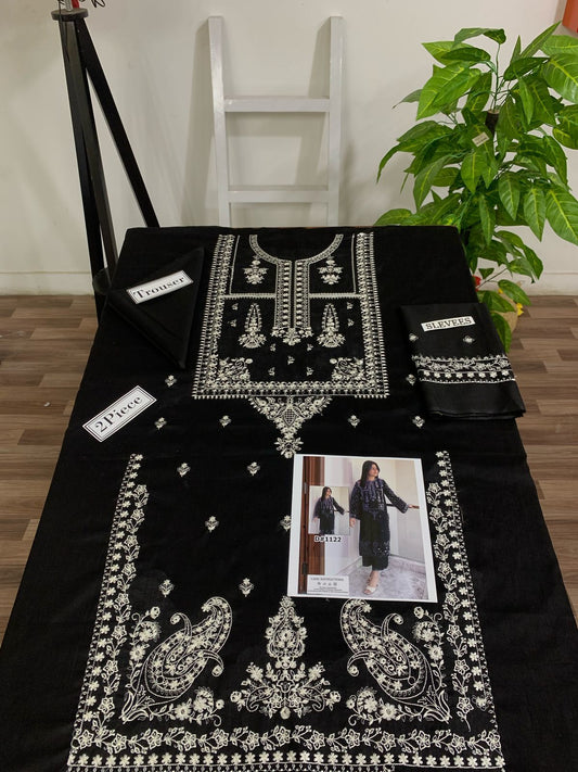 PREMIUM 2PC EMBROIDERED DHANAK UNSTITCHED SUIT