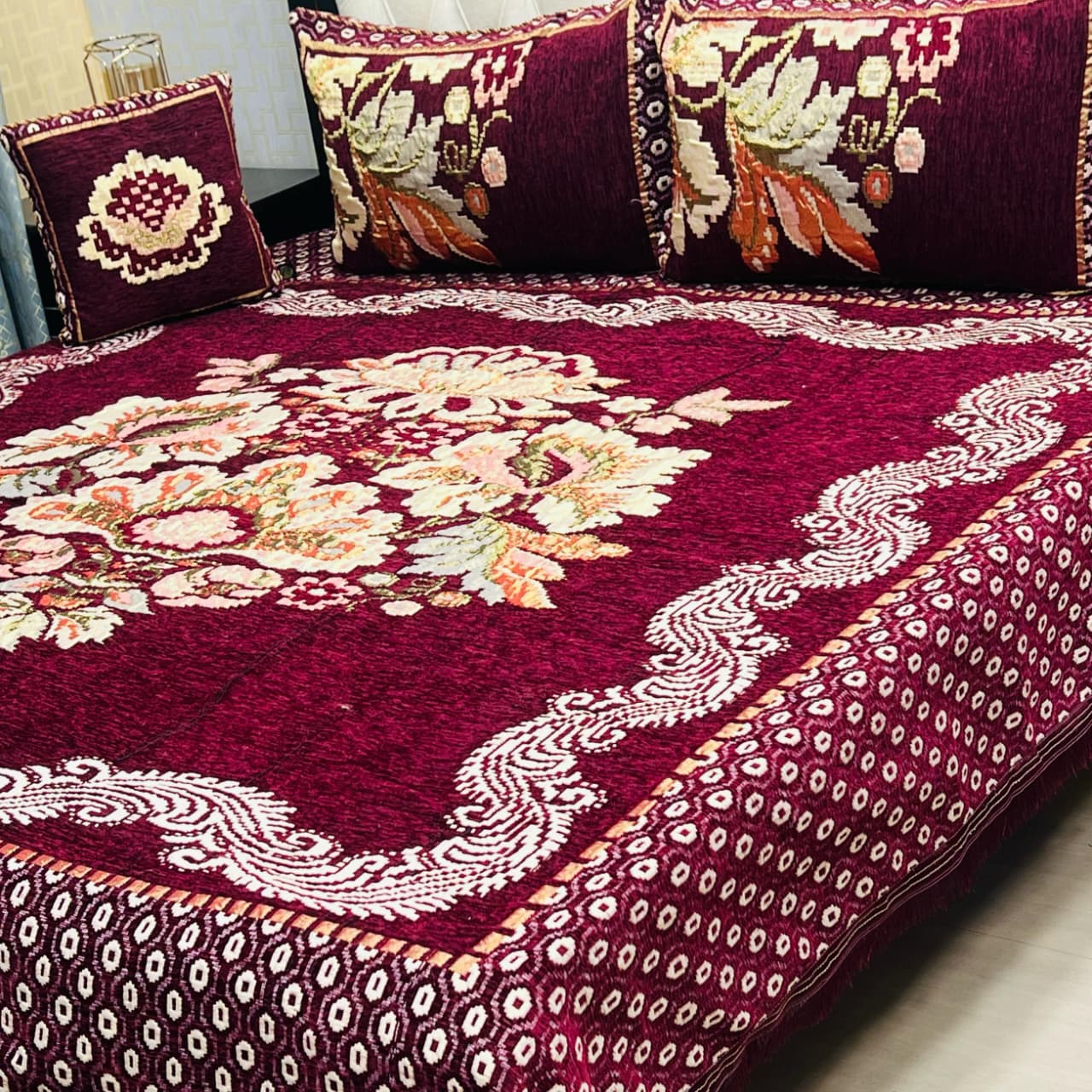 PREMIUM 4PC VELVET JAQUARD BEDSHEET