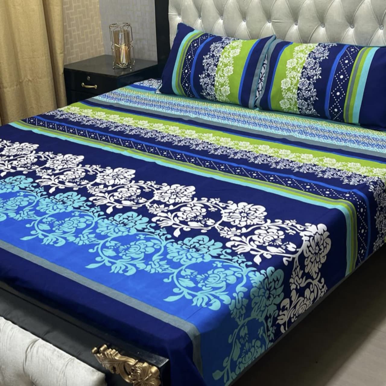 PREMIUM 3D CRYSTAL COTTON DOUBLE BEDSHEET