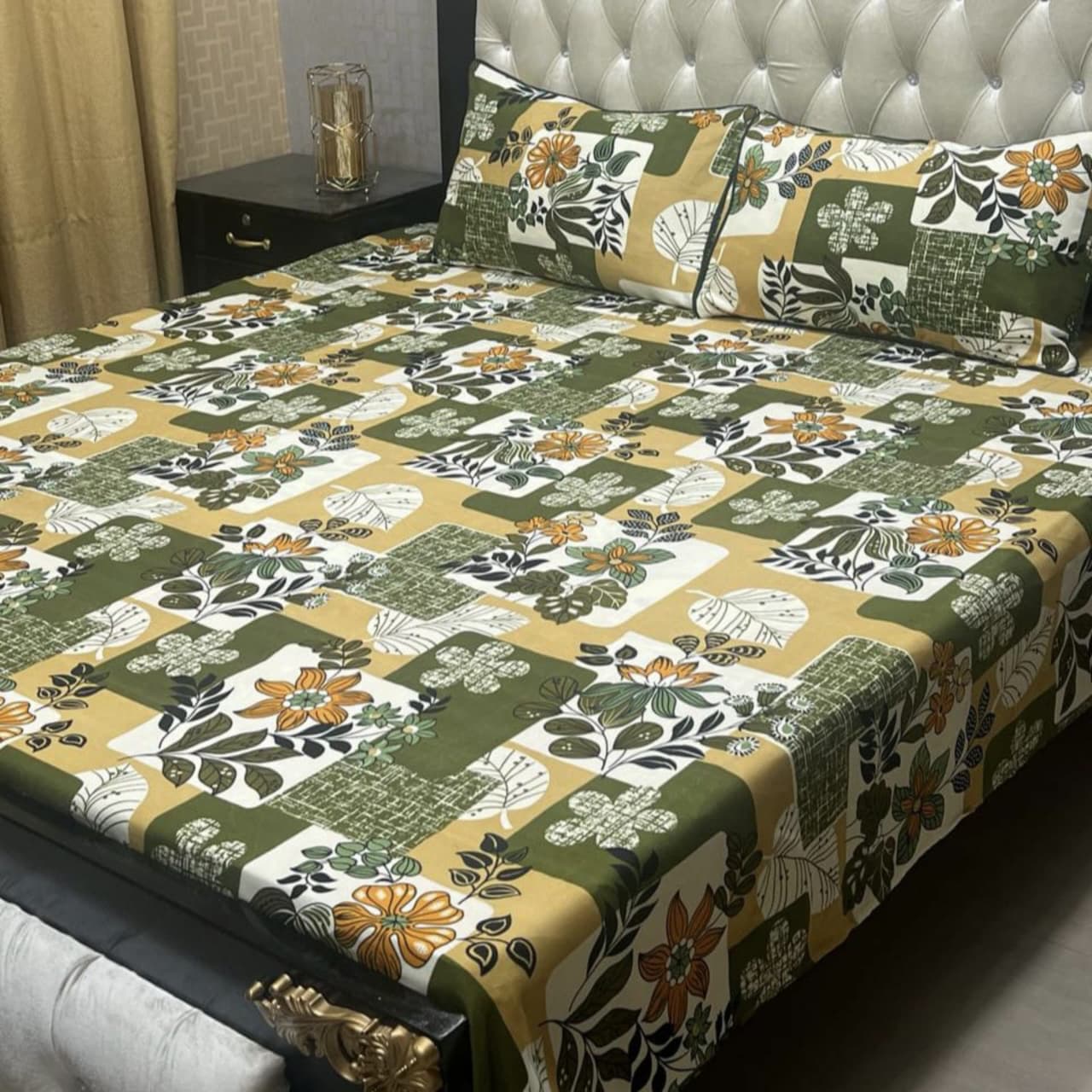PREMIUM 3D CRYSTAL COTTON DOUBLE BEDSHEET