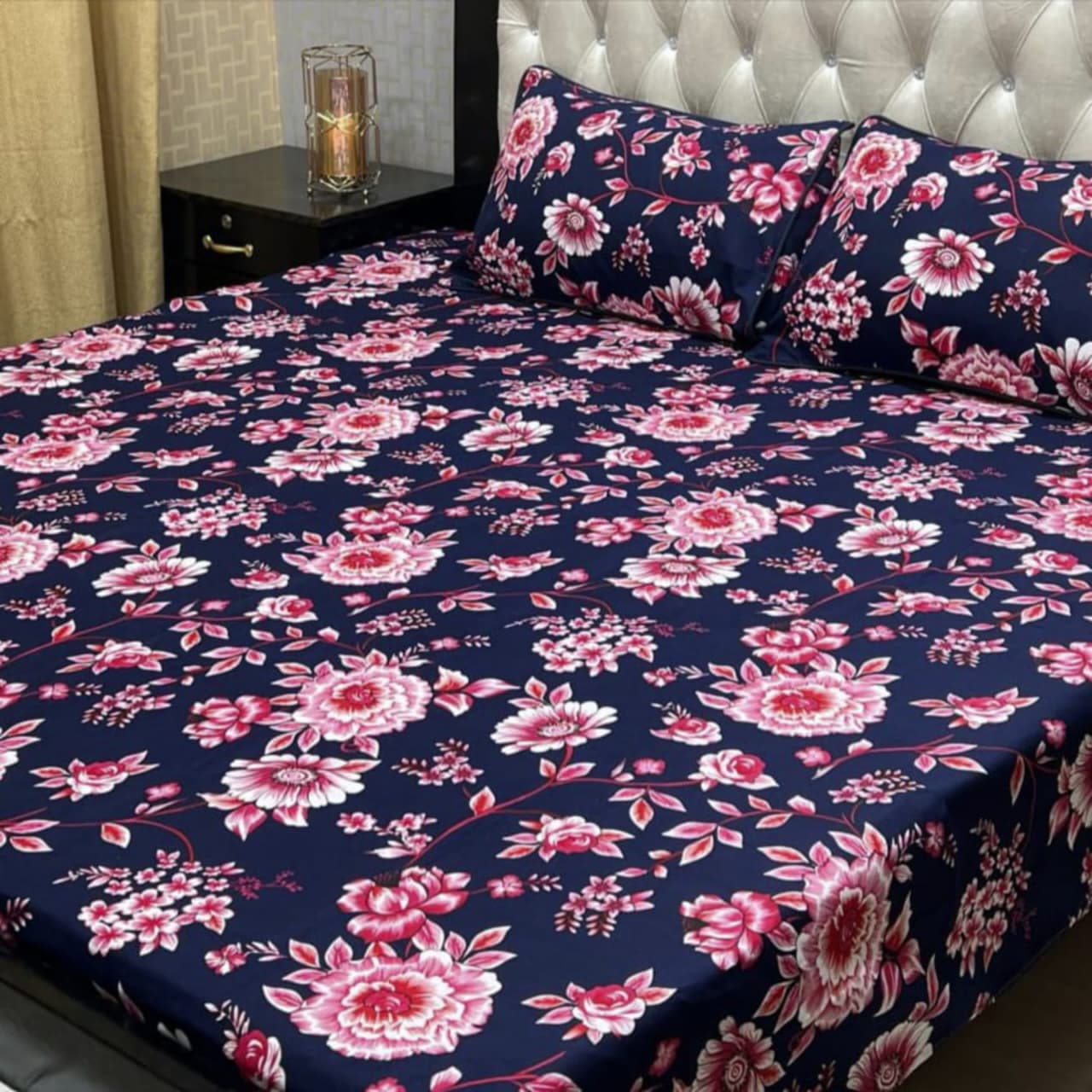 PREMIUM 3D CRYSTAL COTTON DOUBLE BEDSHEET