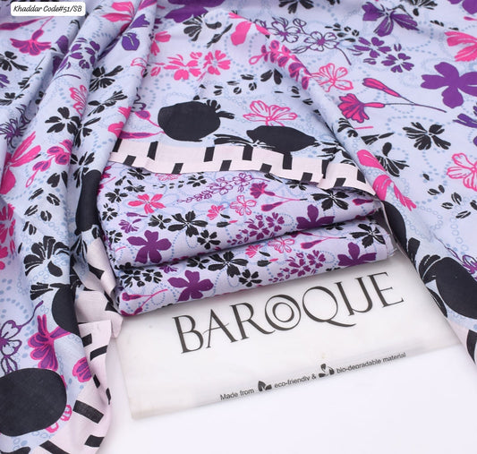 PREMIUM BAROQUE KHADDAR 3PC SUIT