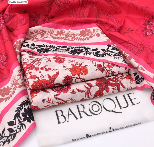 PREMIUM BAROQUE KHADDAR 3PC SUIT