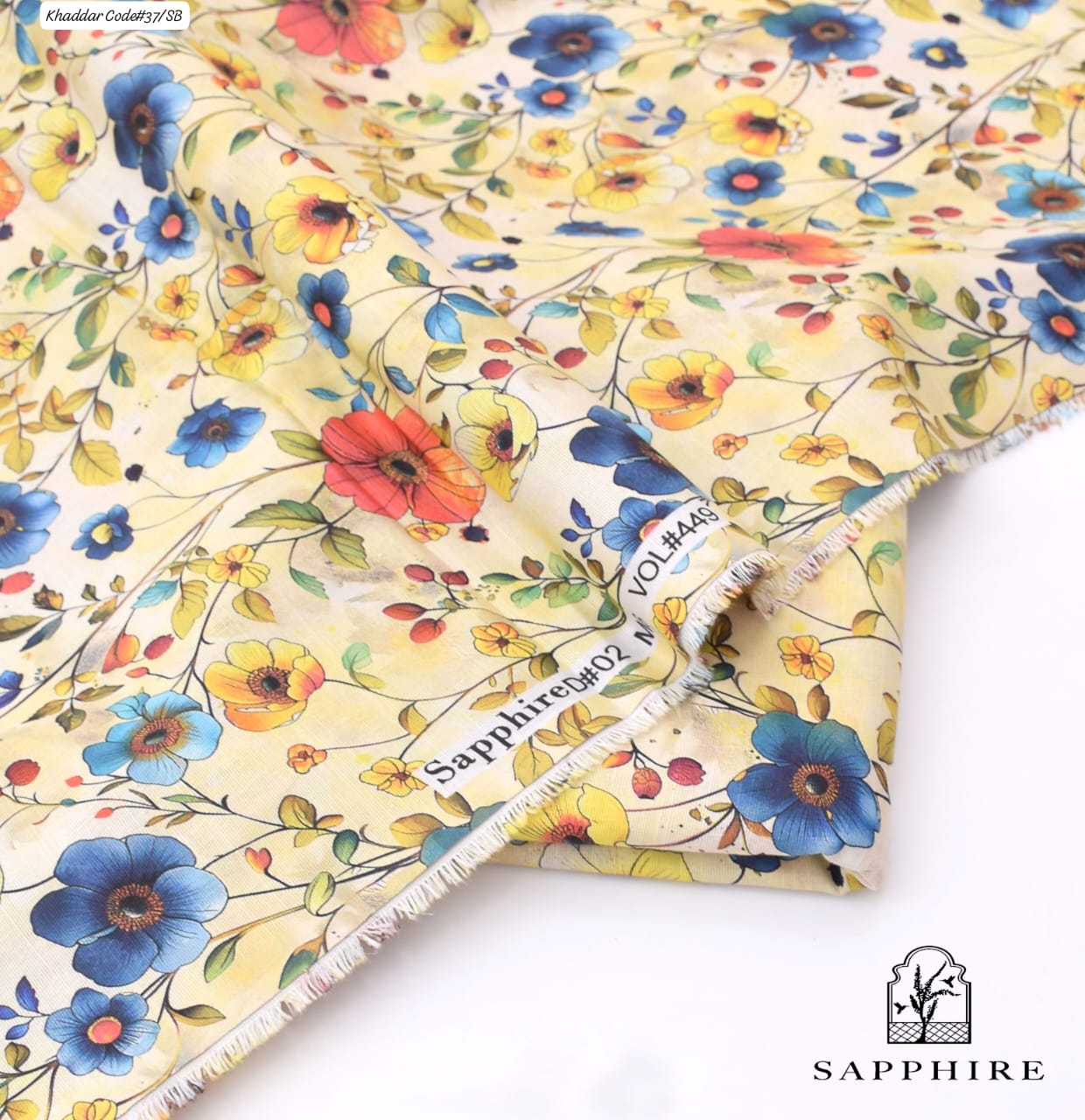 SAPPHIRE | UNSTITCHED 2 PIECE KHADDAR PRINTED SUIT