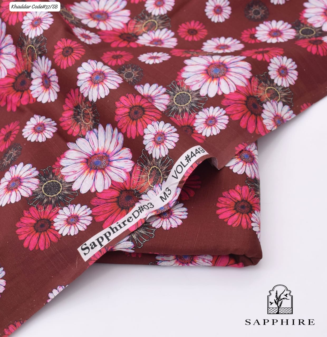 SAPPHIRE | UNSTITCHED 2 PIECE KHADDAR PRINTED SUIT