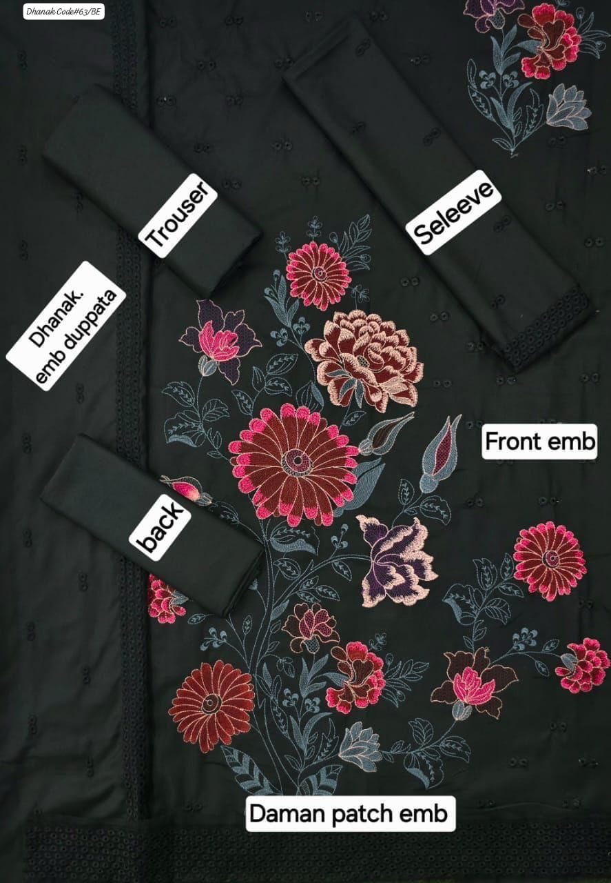 BAREEZE EXCLUSIVE EMBROIDERED DHANAK UNSTITCHED 3PC SUIT