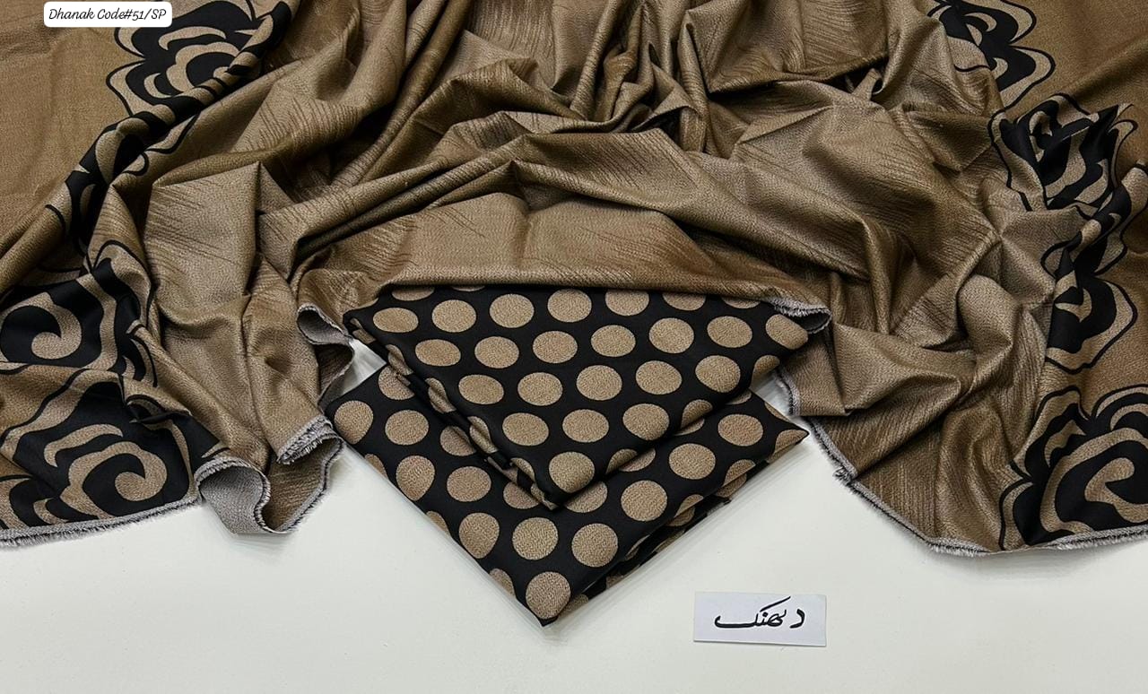 DHANAK | 3 PIECE DIGITAL PRINT UNSTITCHED WINTER SUIT