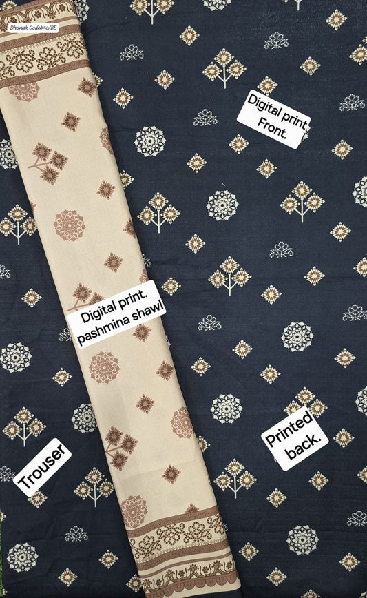 DHANAK | 3 PIECE DIGITAL PRINT UNSTITCHED WINTER SUIT