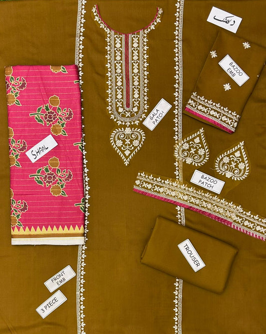 COCO BY ZARA SHAHJAHAN PREMIUM QUALITY DHANAK 3PC