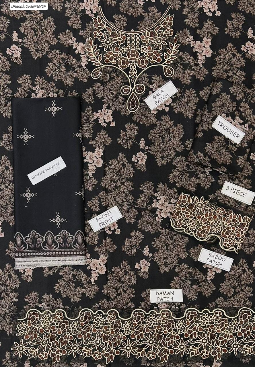 IZNIK | DHANAK 3 PIECE DIGITAL PRINT UNSTITCHED WINTER SUIT