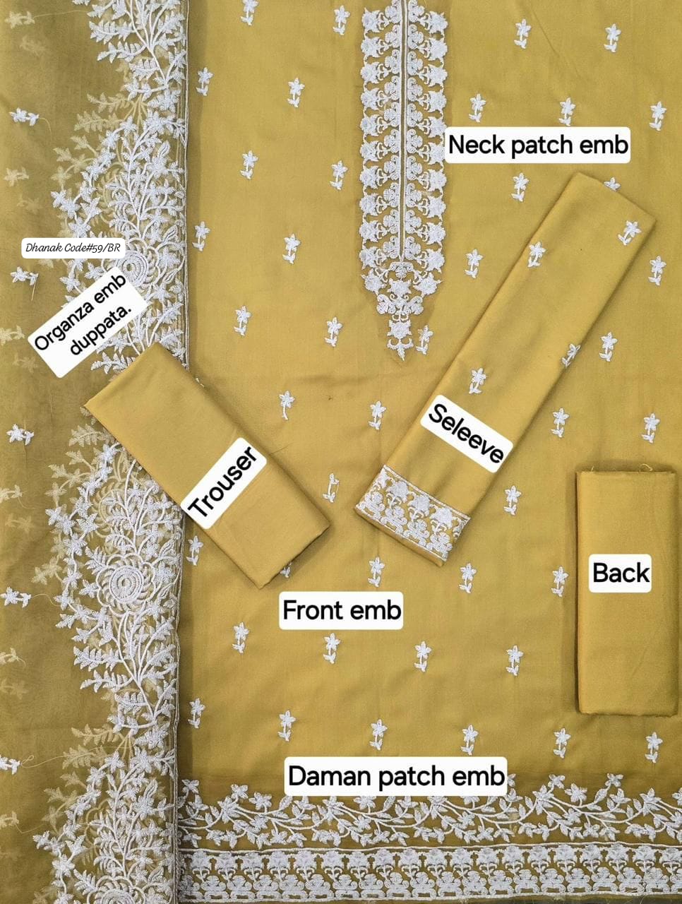 BEECHTREE | DHANAK 3 PIECE EMBROIDED UNSTITCHED WINTER SUIT