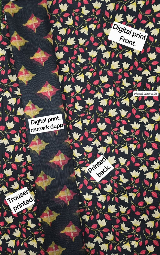 DHANAK | 3 PIECE DIGITAL PRINT UNSTITCHED WINTER SUIT