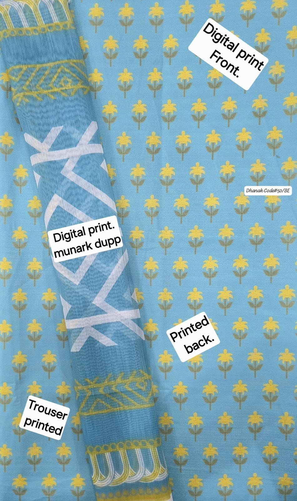 DHANAK | 3 PIECE DIGITAL PRINT UNSTITCHED WINTER SUIT