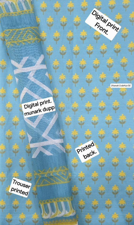 DHANAK | 3 PIECE DIGITAL PRINT UNSTITCHED WINTER SUIT