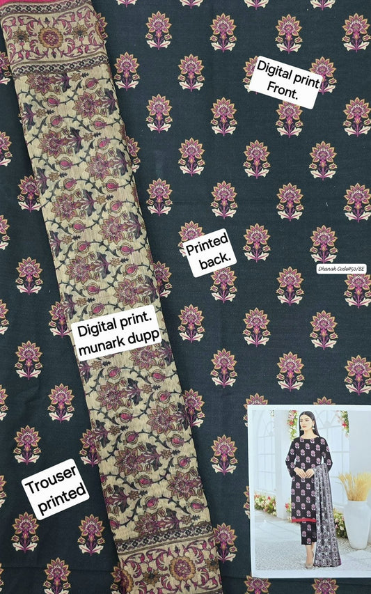 DHANAK | 3 PIECE DIGITAL PRINT UNSTITCHED WINTER SUIT