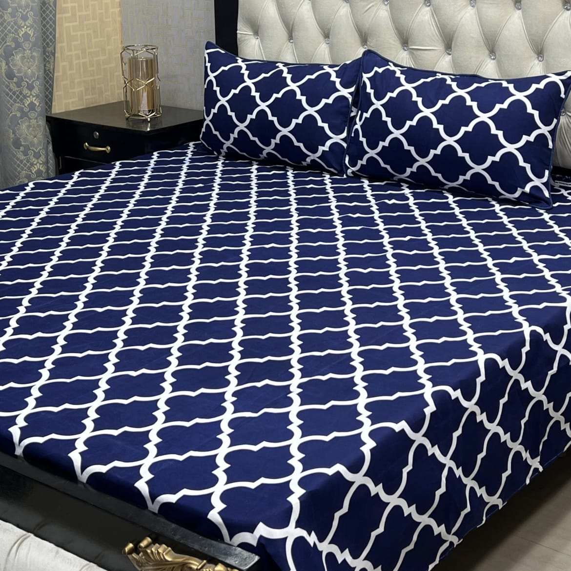 PREMIUM 3D CRYSTAL COTTON DOUBLE BEDSHEET