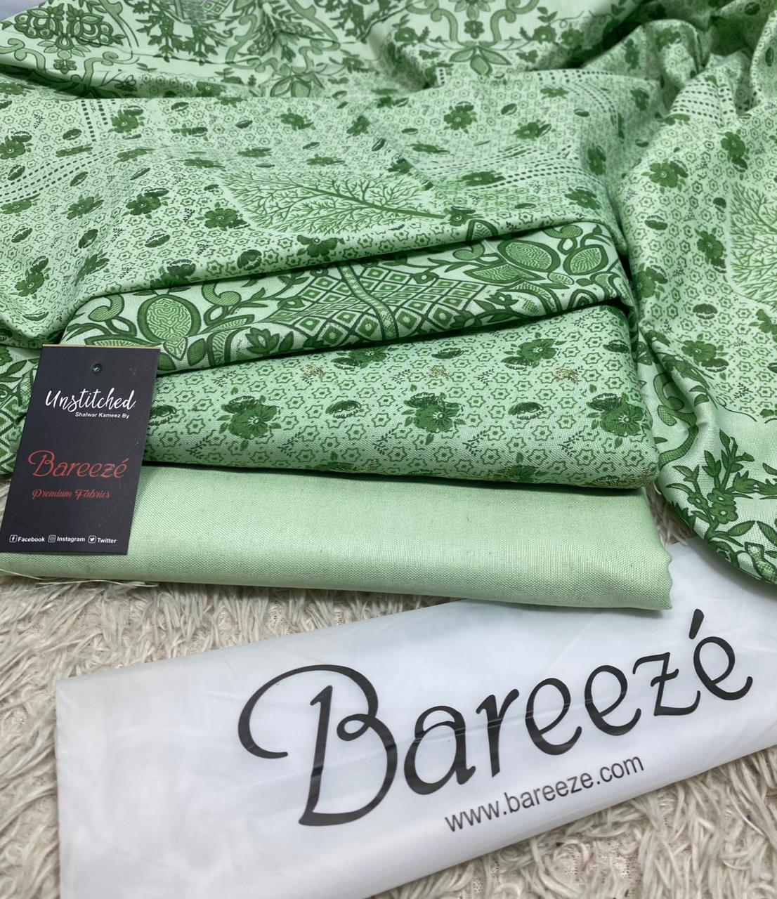 BAREEZE | 3 PIECE DIGITAL PRINT UNSTITCHED WINTER SUIT