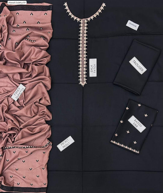 AISLING PREMIUM EMBROIDERED DHANAK UNSTITCHED 3PC SUIT