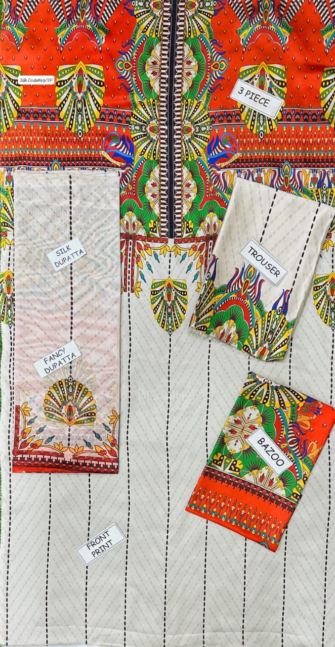 LULUSAR | PREMIUM SHAMOOZ SILK 3 PIECE UNSTITCHED SUIT