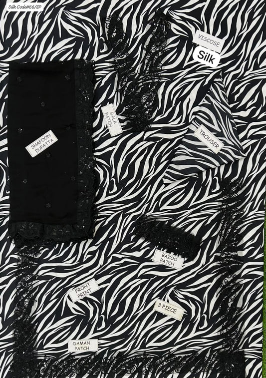 BAROQUE | SILK VISCOSE 3 PIECE UNSTITCHED WINTER SUIT