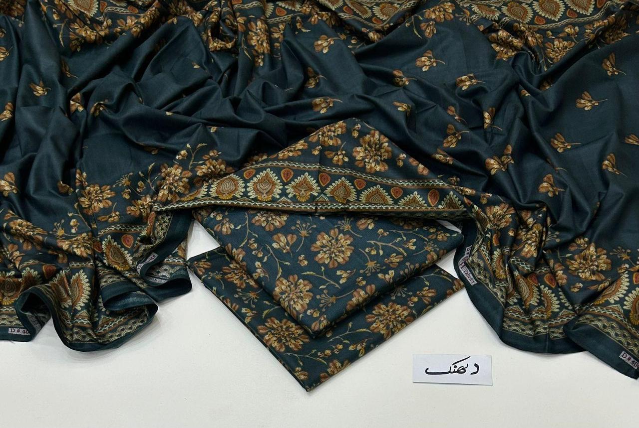 DHANAK | 3 PIECE DIGITAL PRINT UNSTITCHED WINTER SUIT