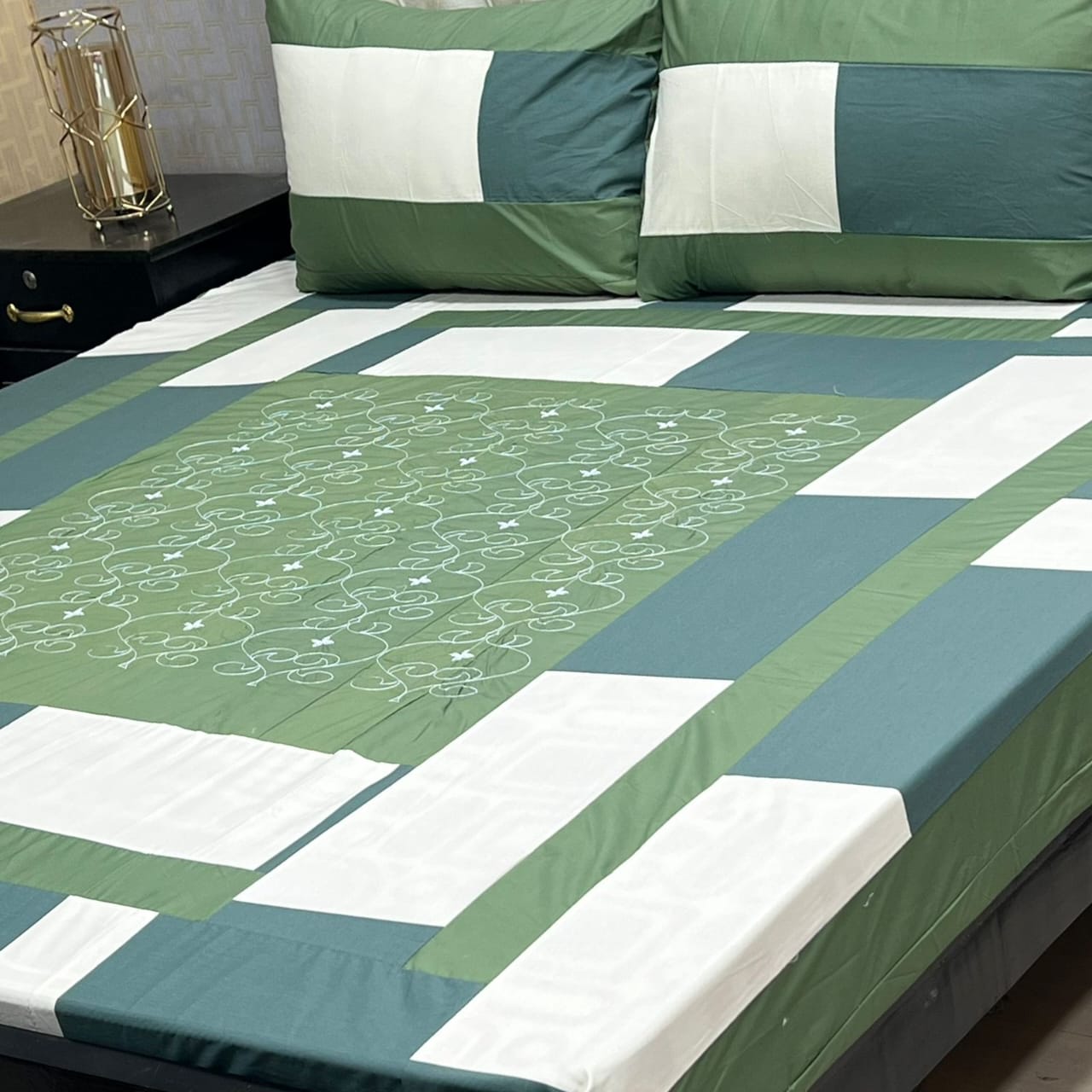 PREMIUM KINGSIZE 3PIECE COTTON SATIN BEDSHEET