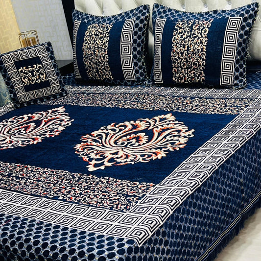 PREMIUM 4PC VELVET JAQUARD BEDSHEET