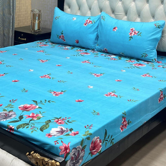 PREMIUM 3D CRYSTAL COTTON DOUBLE BEDSHEET