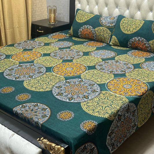 PREMIUM 3D CRYSTAL COTTON DOUBLE BEDSHEET