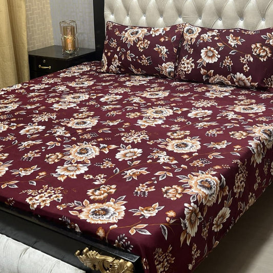 PREMIUM 3D CRYSTAL COTTON DOUBLE BEDSHEET