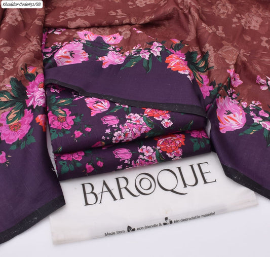 PREMIUM BAROQUE KHADDAR 3PC SUIT