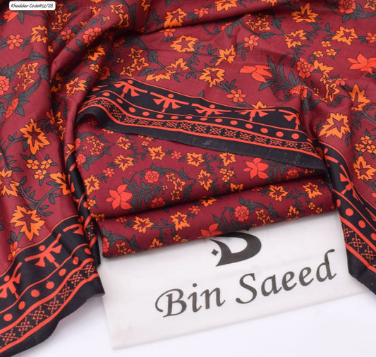 PREMIUM BIN SAEED KHADDAR 3PC SUIT