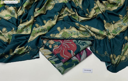 DHANAK | 3 PIECE DIGITAL PRINT UNSTITCHED WINTER SUIT