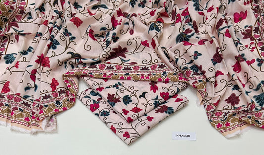 PREMIUM KHADDAR 3 PIECEC SUIT
