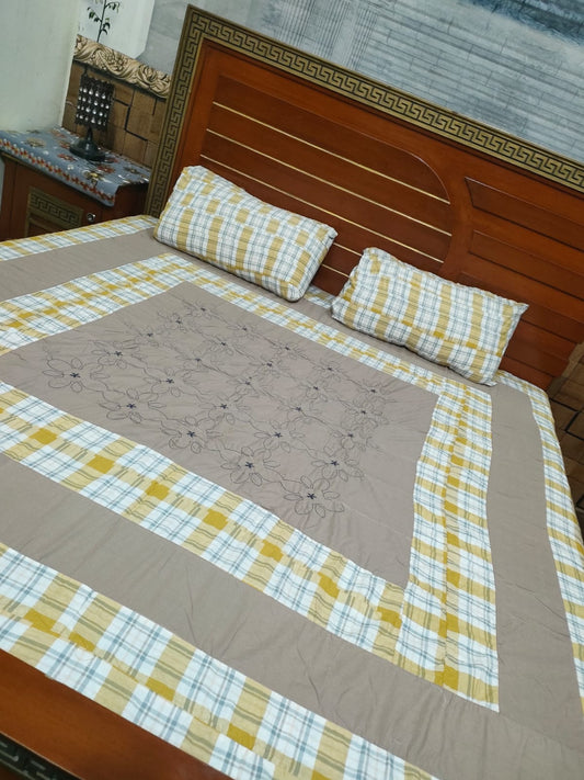 PREMIUM KINGSIZE 3PIECE COTTON SATIN BEDSHEET