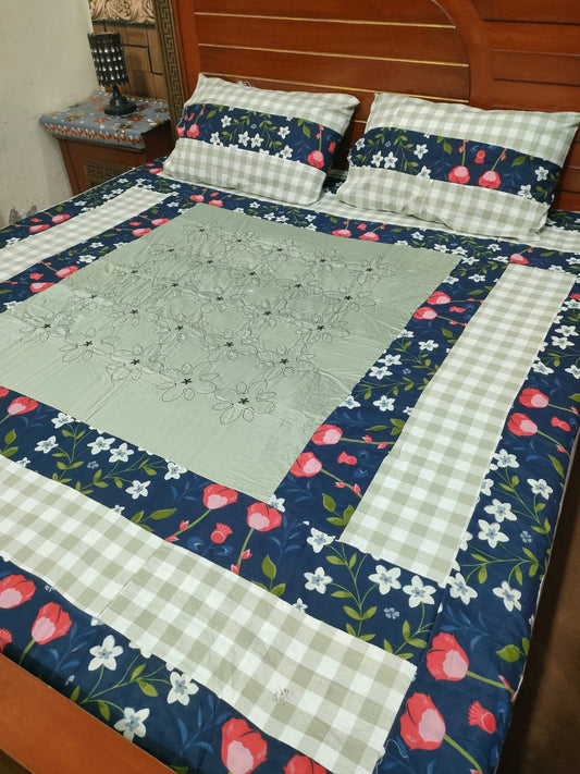 PREMIUM KINGSIZE 3PIECE COTTON SATIN BEDSHEET