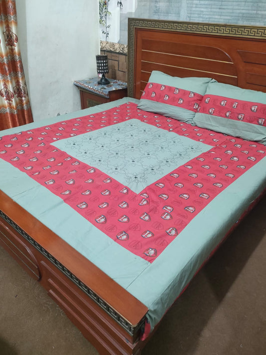 PREMIUM KINGSIZE 3PIECE COTTON SATIN BEDSHEET