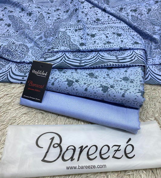 BAREEZE | 3 PIECE DIGITAL PRINT UNSTITCHED WINTER SUIT