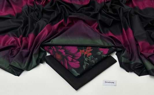 DHANAK | 3 PIECE DIGITAL PRINT UNSTITCHED WINTER SUIT