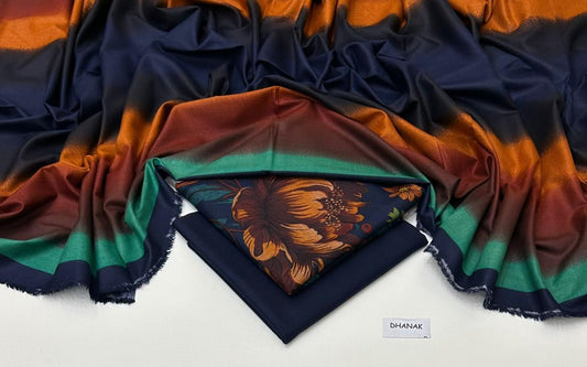 DHANAK | 3 PIECE DIGITAL PRINT UNSTITCHED WINTER SUIT