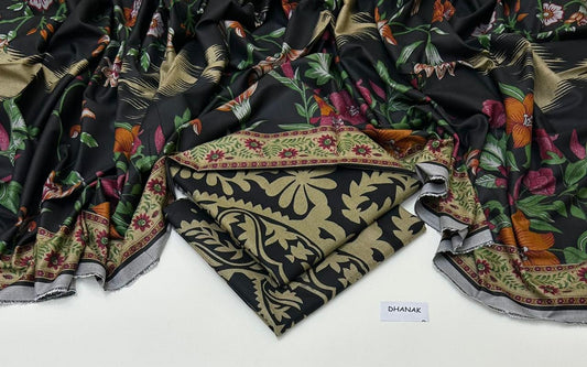 DHANAK | 3 PIECE DIGITAL PRINT UNSTITCHED WINTER SUIT