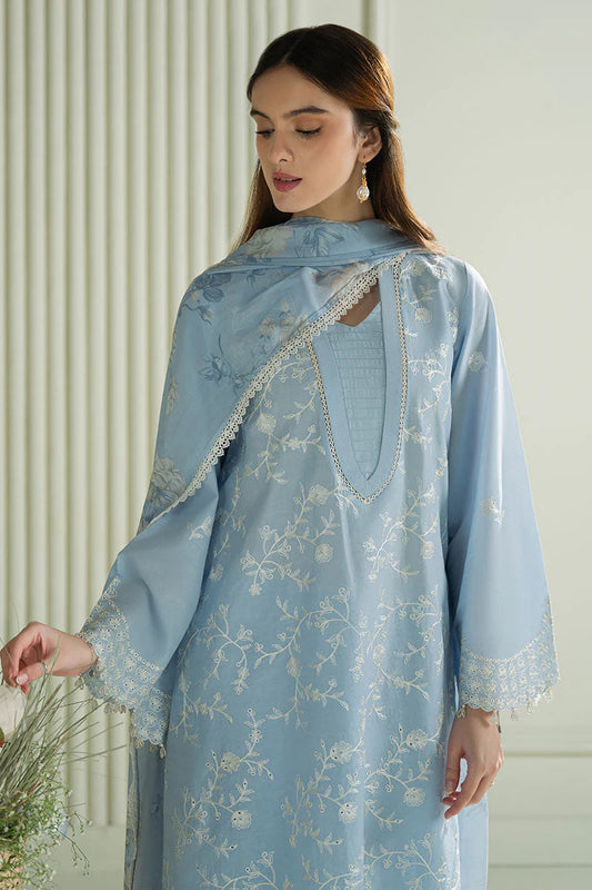 PREMIUM EMBROIDERED DHANAK UNSTITCHED 3PC SUIT